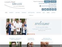 Tablet Screenshot of lincolnparksmiles.com